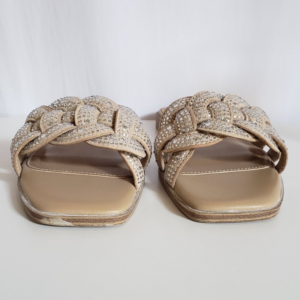 A. New Day - Slip On Tan Shoes with Rhinestones. Size 7 1/2 - Picture 3 of 8
